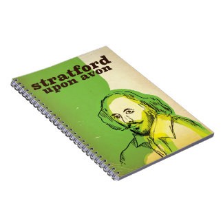 Stratford upon avon old style travel poster notebook