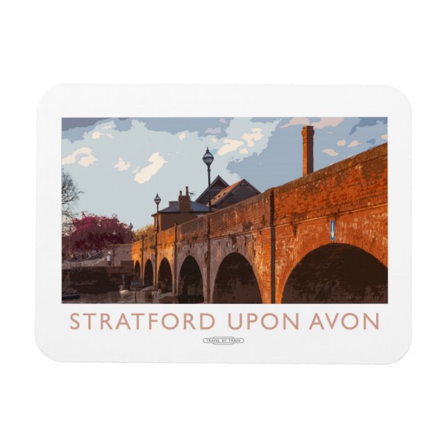 Stratford upon Avon Railway Poster Magnet (Horizontal)