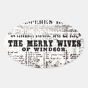 Stratford-upon-Avon Shakespeare's Artifacts3 jGib Oval Sticker