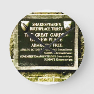 Stratford-upon-Avon  Shakespeare's Birth jGibney Round Clock