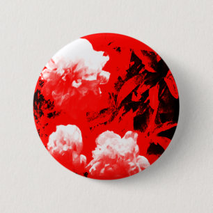 Stratford-upon-Avon White Flowers In The Red jGibn 6 Cm Round Badge
