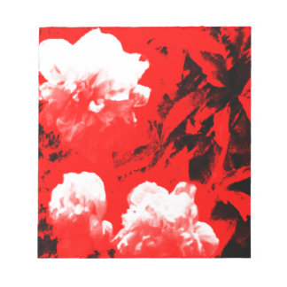 Stratford-upon-Avon White Flowers In The Red jGibn Notepad
