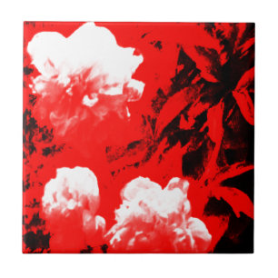 Stratford-upon-Avon White Flowers In The Red jGibn Tile