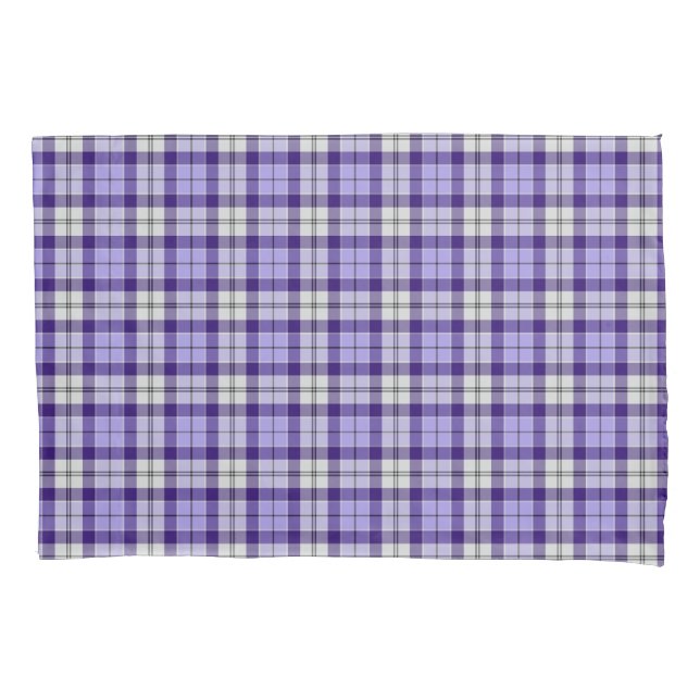 Strathclyde Scotland District Tartan Purple Plaid Pillowcase (Front)