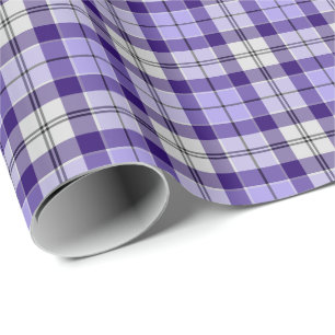 Strathclyde Scotland District Tartan Purple Plaid Wrapping Paper