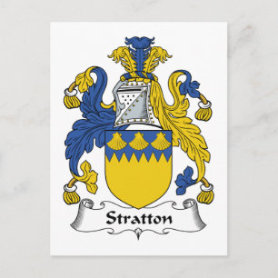 Stratton Family Crest Postcard