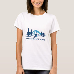 Stratton Mountain Vermont Ski Resort Skiing Skier T-Shirt