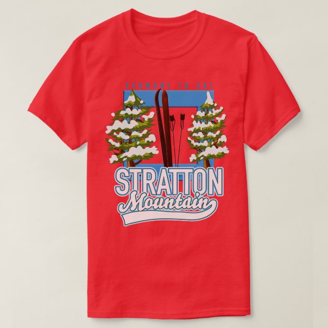 Stratton Mountain Vermont Ski T-Shirt (Design Front)
