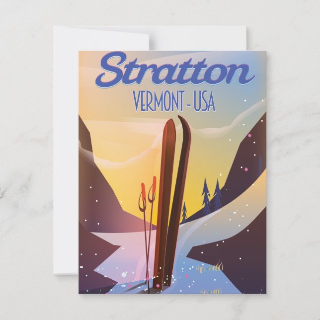 Stratton Vermont ski travel poster (Front)