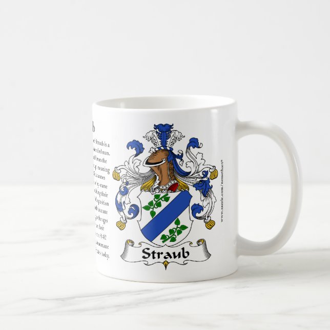 Straub, the Origin, the Meaning and the Crest Coffee Mug (Right)