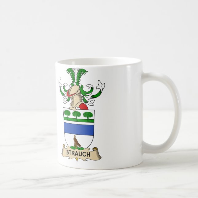 Strauch Family Crest Coffee Mug (Right)