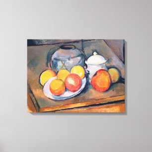 Straw-covered vase canvas print