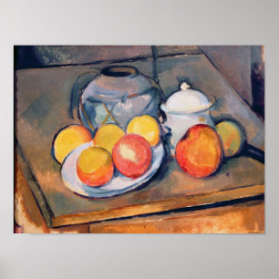 Straw-covered vase poster