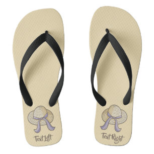 Straw Hat Beige Flip Flops