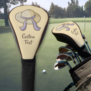 Straw Hat Beige Golf Head Cover