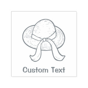 Straw Hat Grey Self-inking Stamp