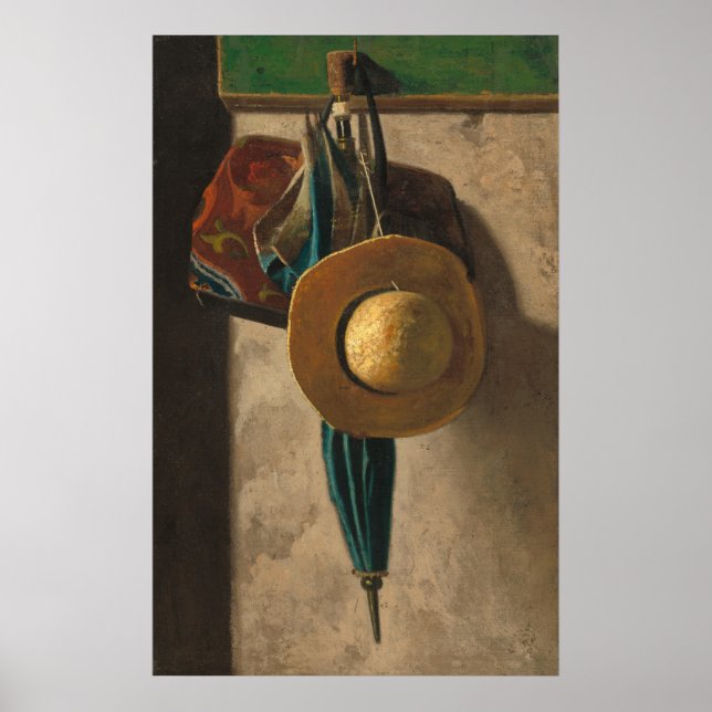 Straw Hat - John Frederick Peto Fine Art Poster (Front)