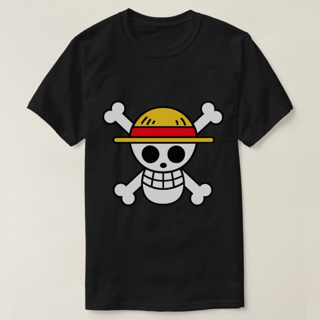 Straw hat jolly roger  Magnet T-Shirt (Design Front)