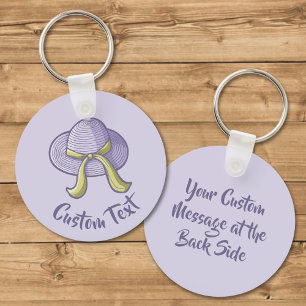 Straw Hat Lilac Key Ring