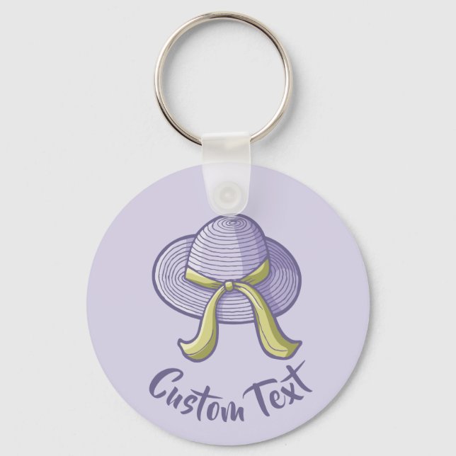 Straw Hat Lilac Key Ring (Front)
