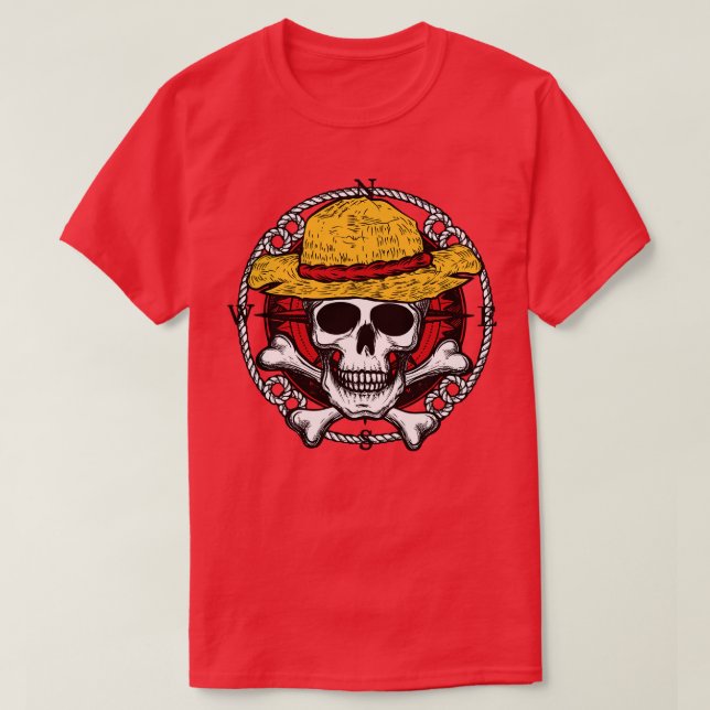 Straw Hat Pirates Jolly Roger T-Shirt (Design Front)