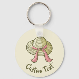 Straw Hat Yellow Key Ring