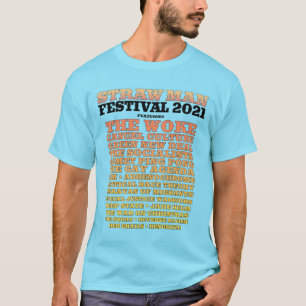 Straw Man Festival Blue T-Shirt