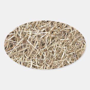 Straw Oval Sticker
