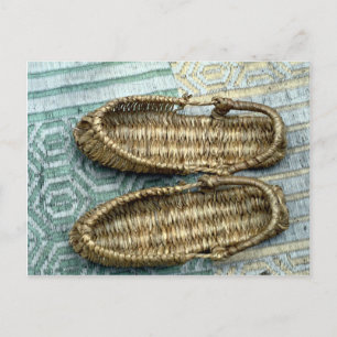 Straw sandals postcard