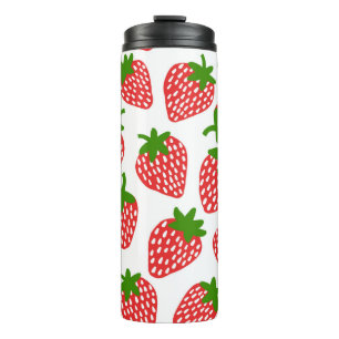 Strawberrie seamless pattern. Vintage illustration Thermal Tumbler