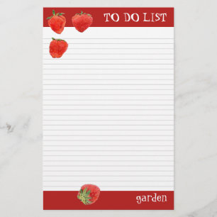 Strawberries 4our To Do List Stationery