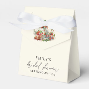 Strawberries Afternoon Tea Bridal Shower Thank You Favour Box