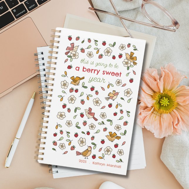 Strawberries and Birds Berry Sweet Year Planner (Creator Uploaded)