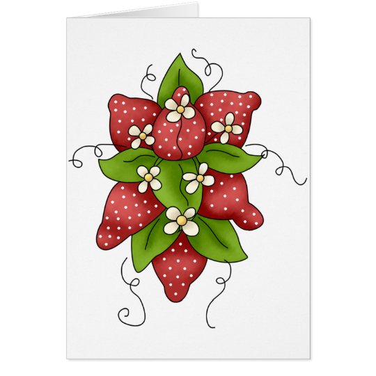 Strawberries and Blossoms Greeting Cards