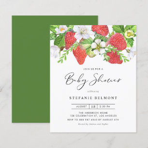 Strawberries and Blossoms Summer Baby Shower