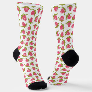 Strawberries and Bows Novelty Socks