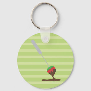Strawberries and Chocolate Fondue Key Ring