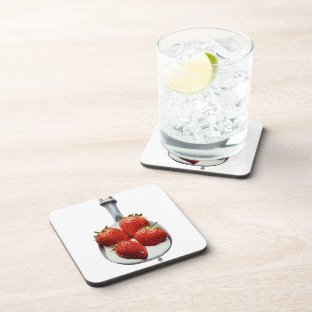 Strawberries and Cream Coaster (Right Side)