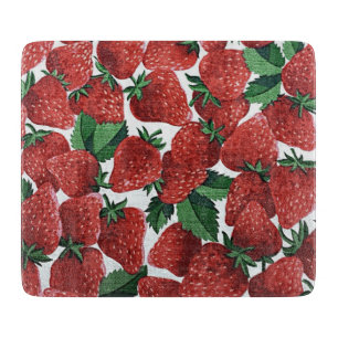 Strawberries and Cream Cutting Board