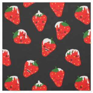 Strawberries and cream fabric