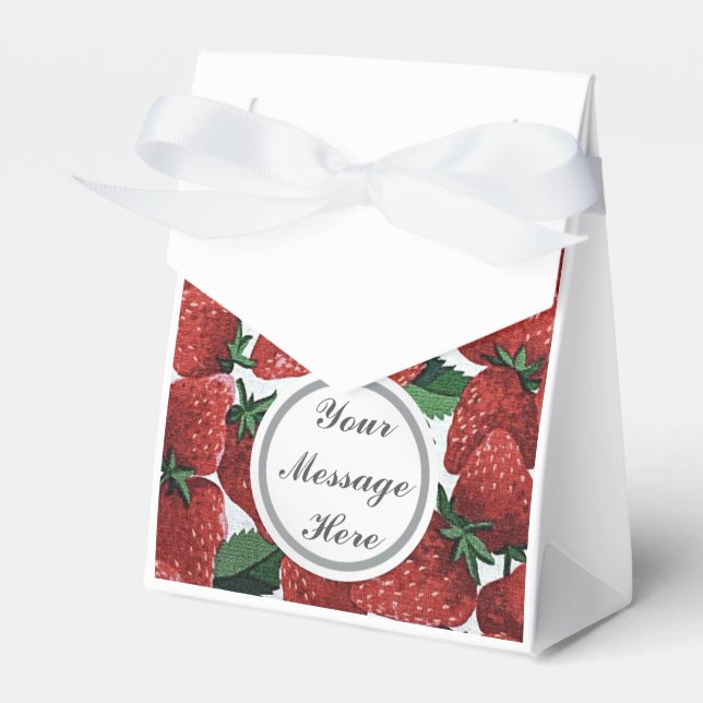 Strawberries and Cream Favour Box (Front Side)