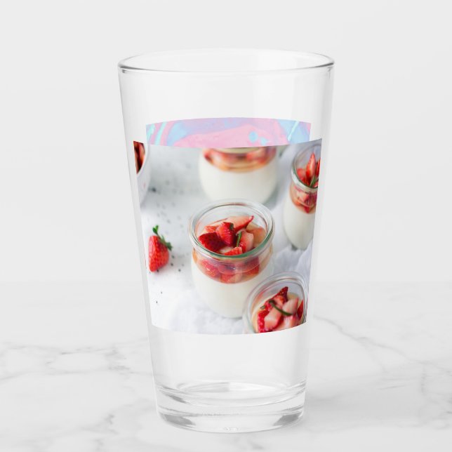 strawberries and cream glass (Front)