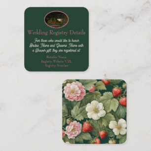Strawberries and Cream Wedding Registry  Enclosure Card