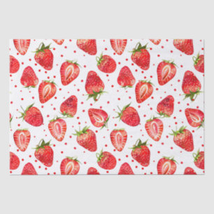 Strawberries and dots pattern tissue paper