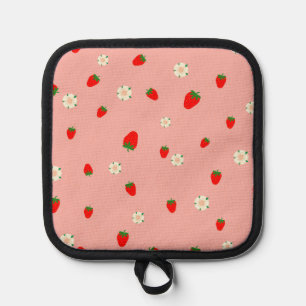 Strawberries and Flowers Pot Holder