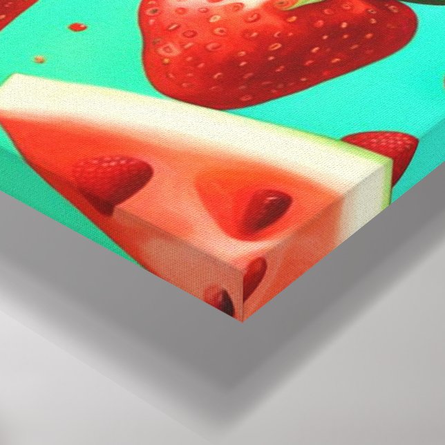 Strawberries And Watermelons Canvas Print (Corner(Bottom))