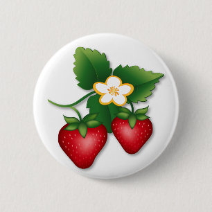 Strawberries are the Berry Best 6 Cm Round Badge