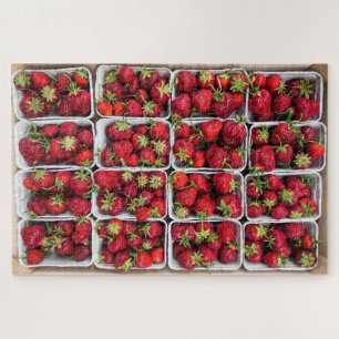 Strawberries at Farmer's Market in Container Jigsaw Puzzle