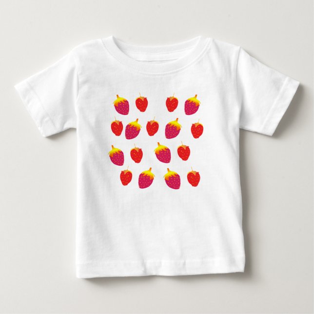 Strawberries Baby Romper T-Shirt (Front)