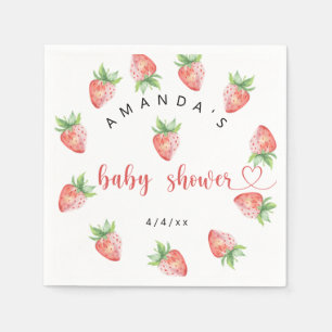 Strawberries - Baby shower Napkin
